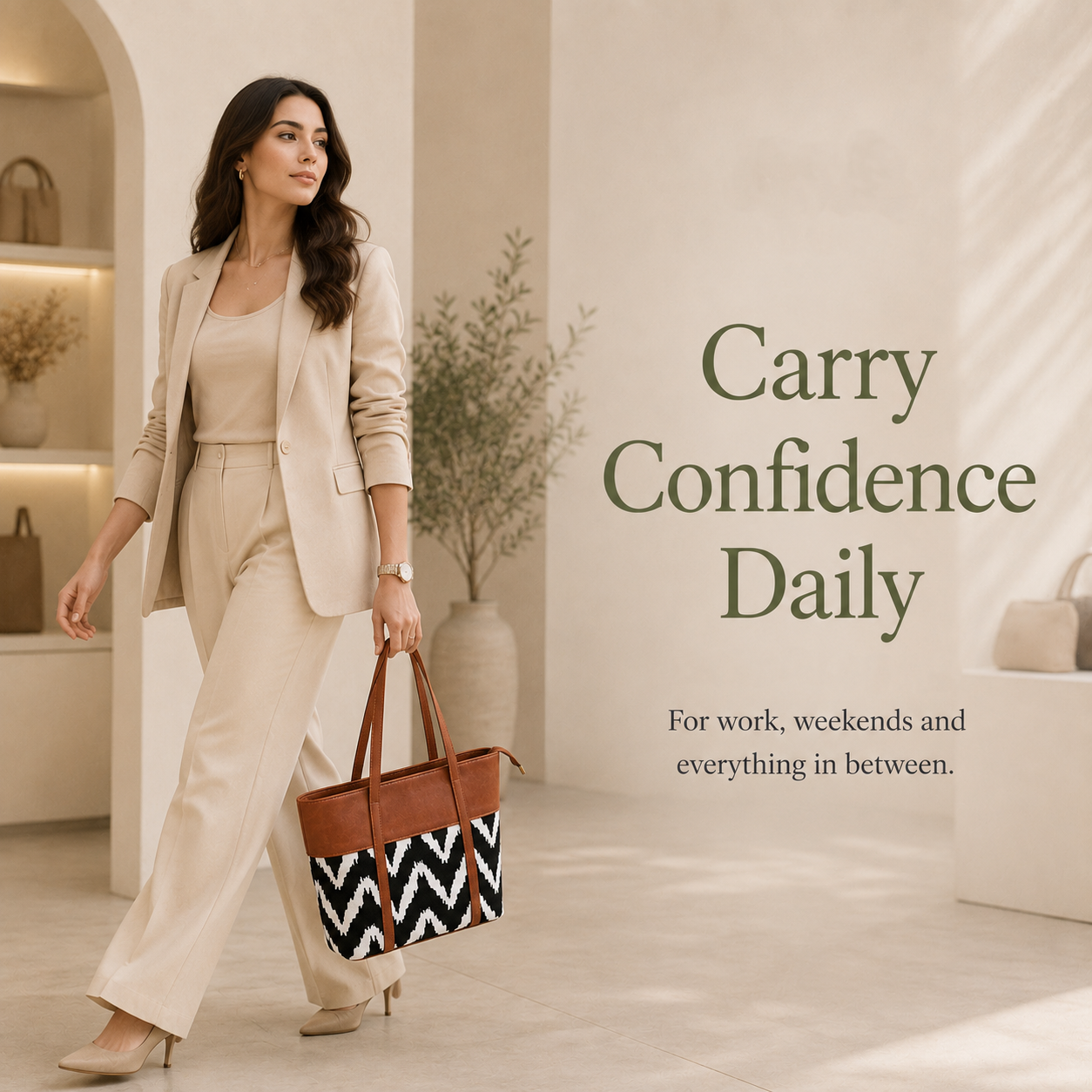 Office tote bag for women