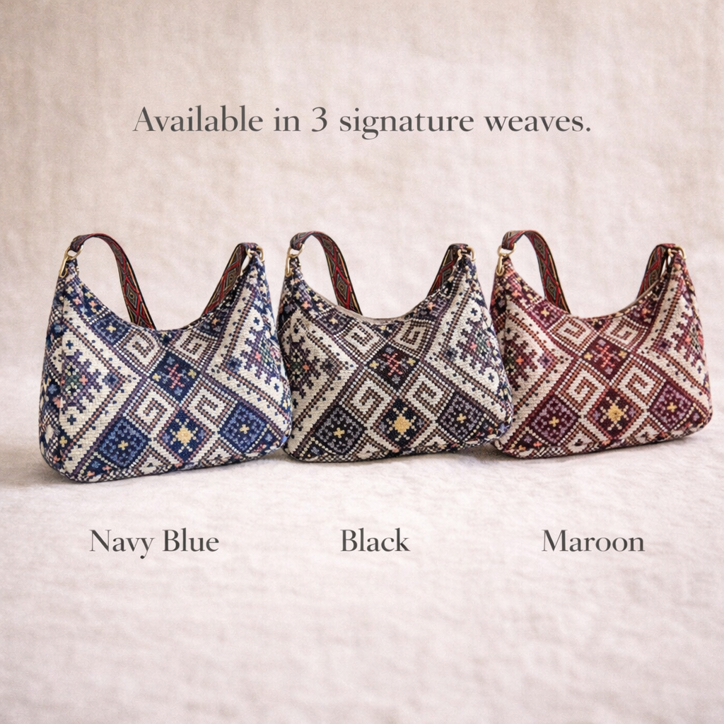 traditional pattern modern shoulder bag