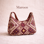 maroon printed shoulder bag trendy
