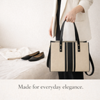 black structured handbag
