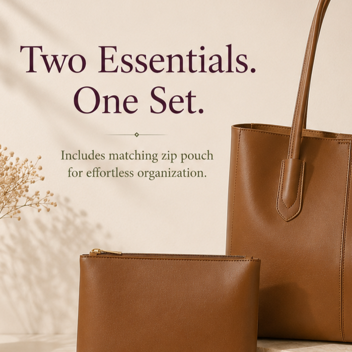 Matching pouch tote bag