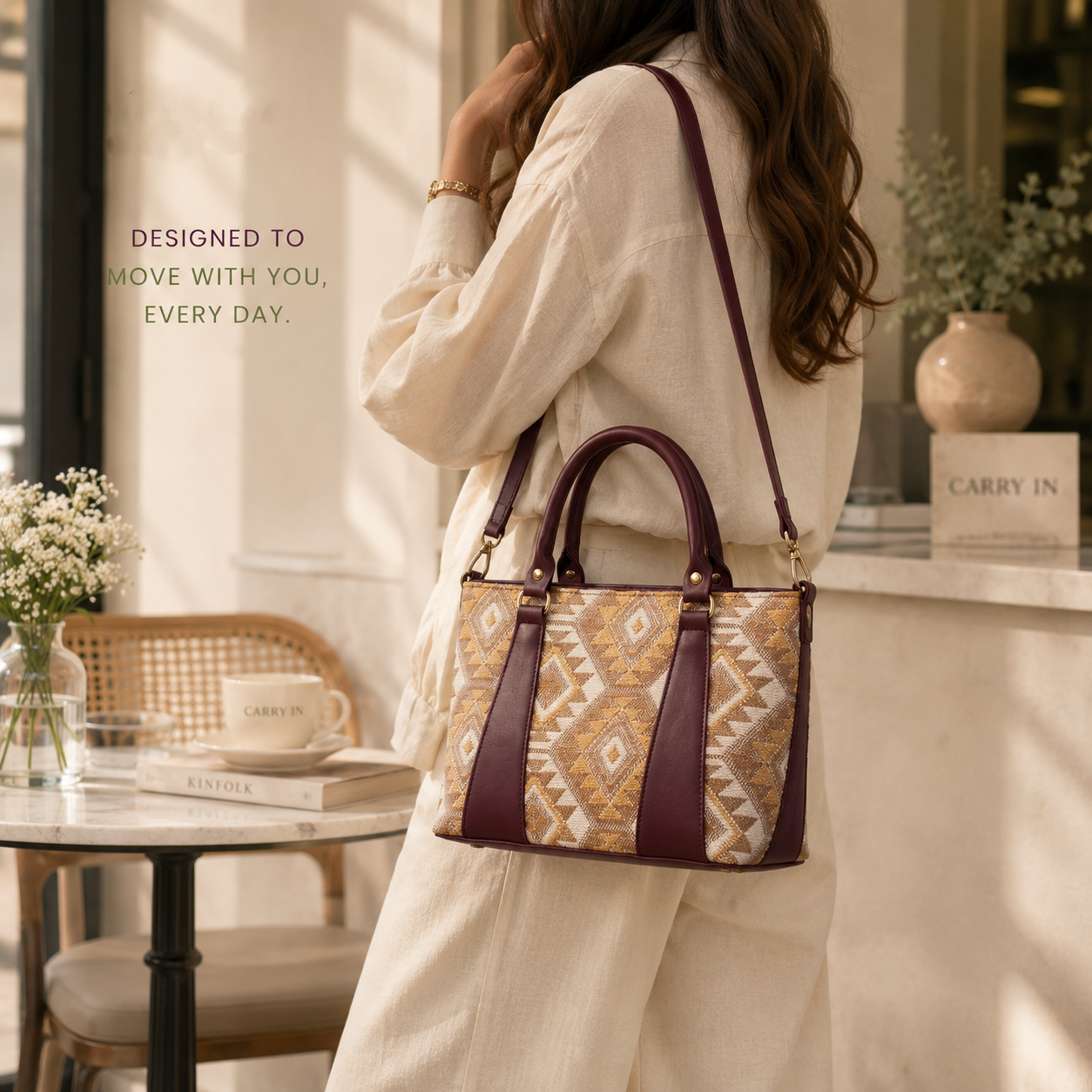 Modern woven handbag for women