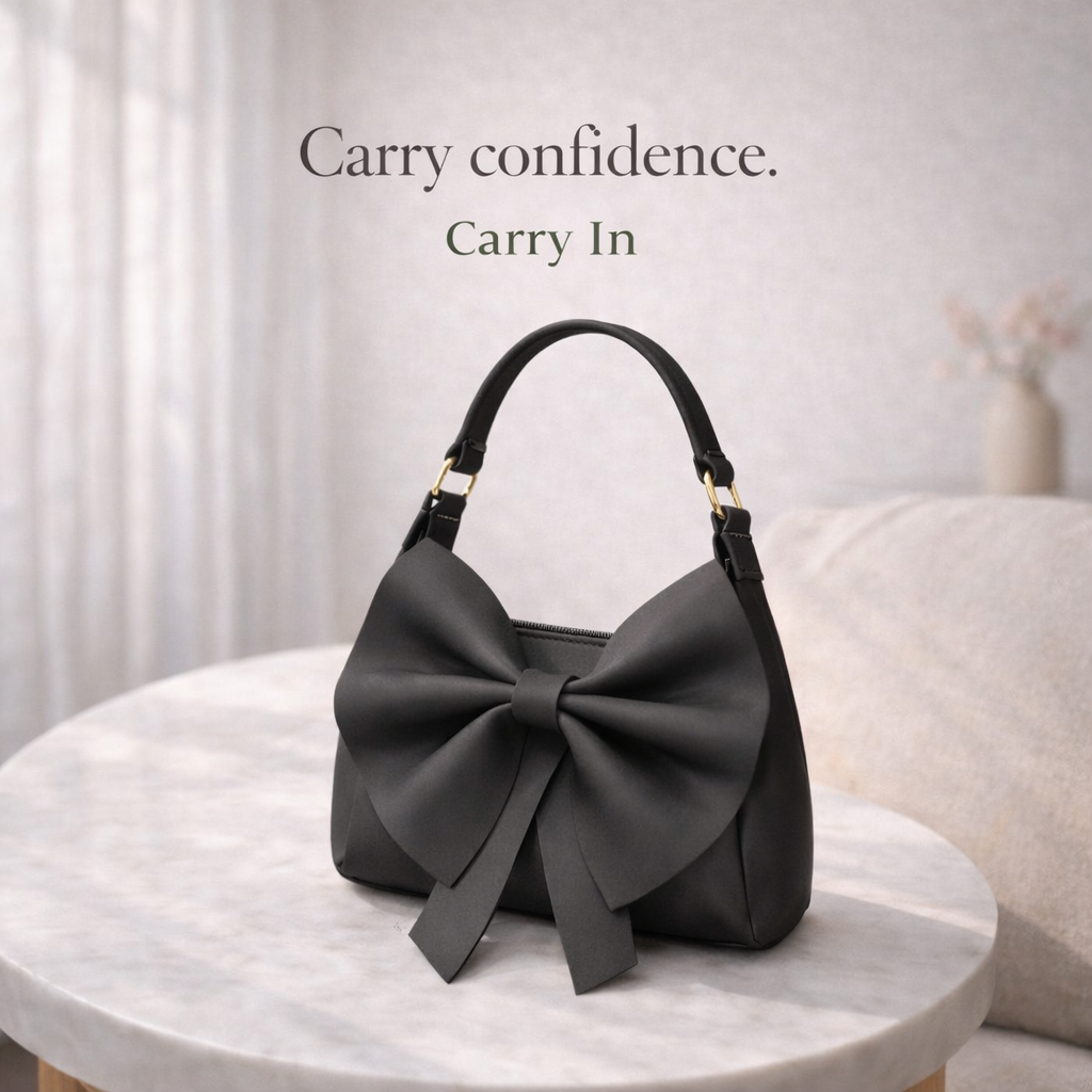 Stylish women's bow shoulder bag