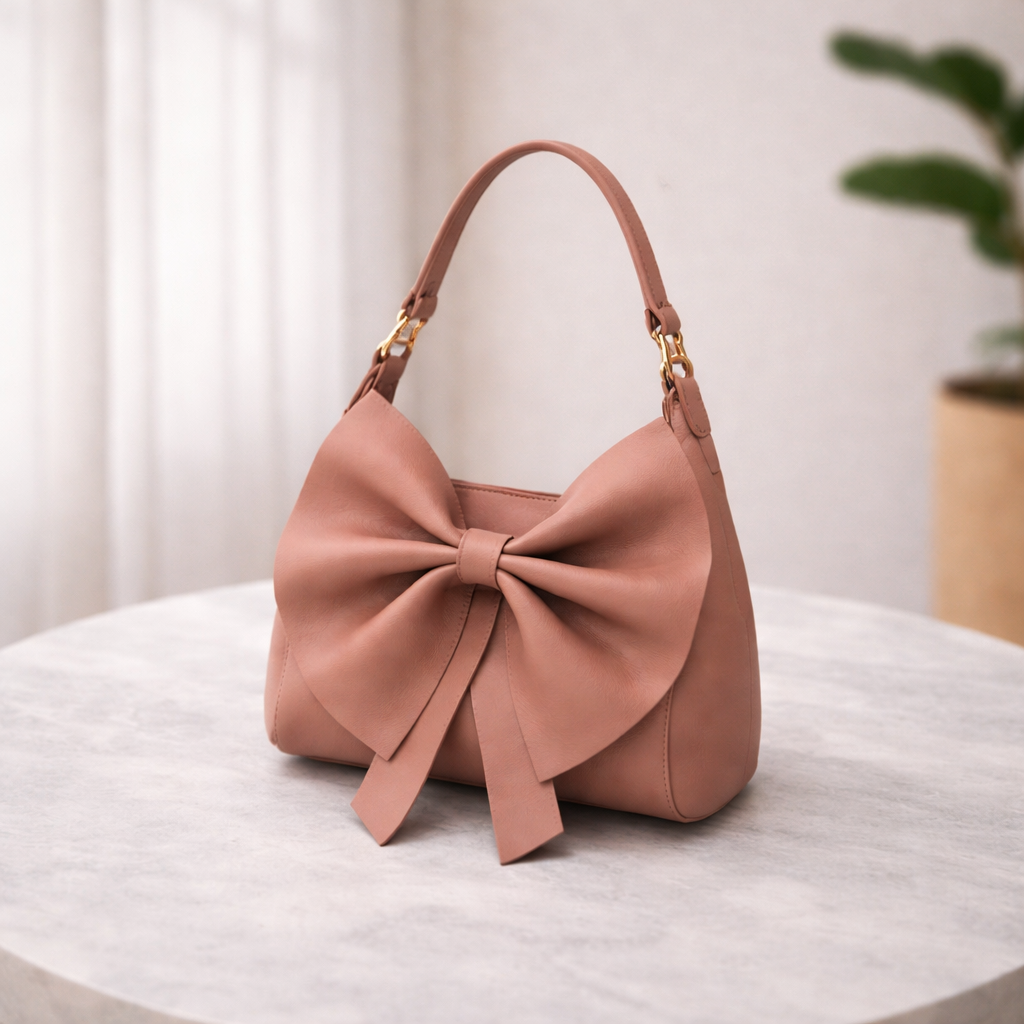 Women's elegant bow purse