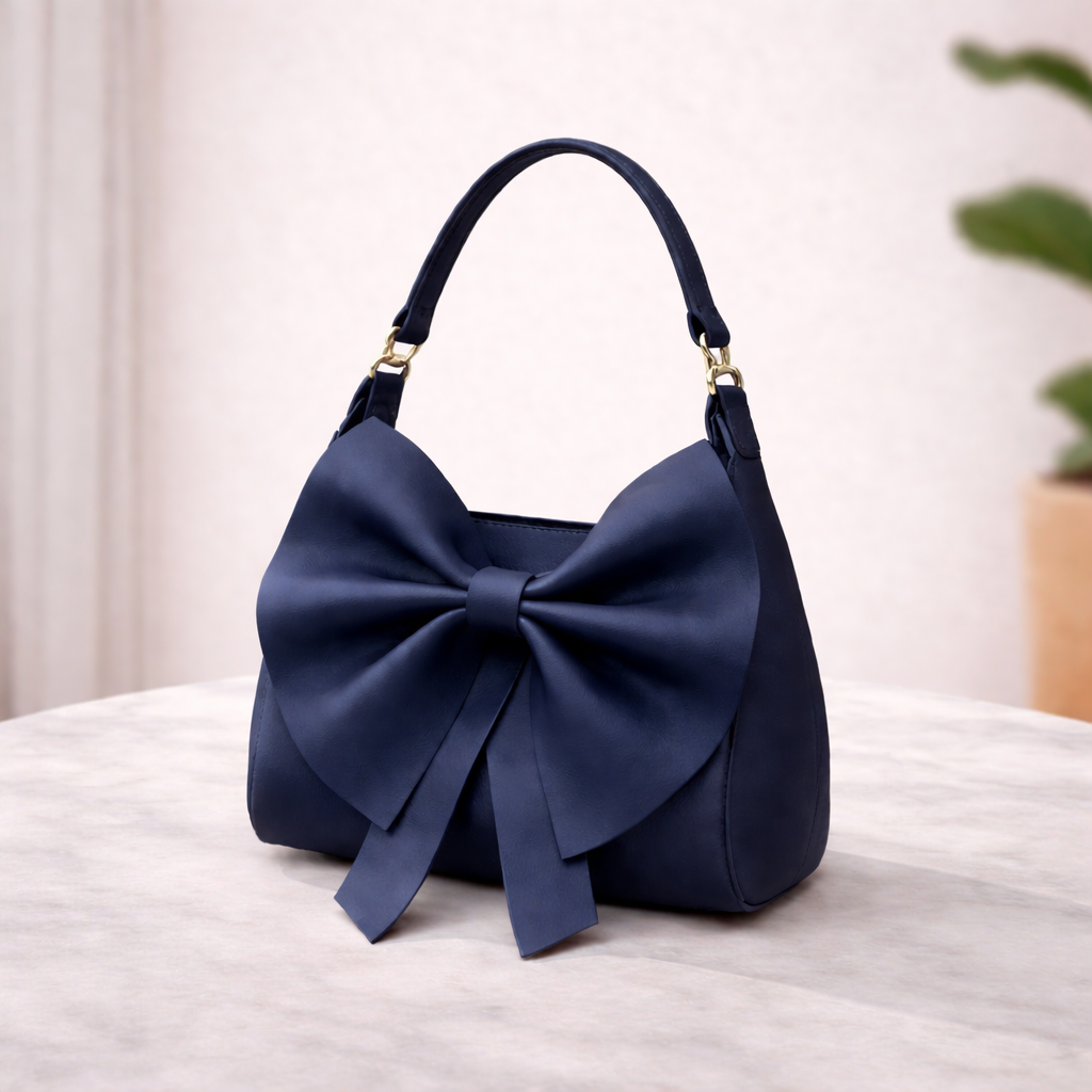 Women's minimalist bow handbag