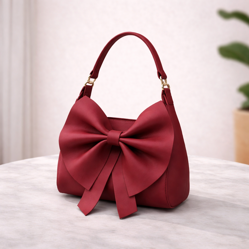 Women's fashionable bow purse