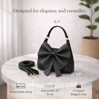 black bow handbag