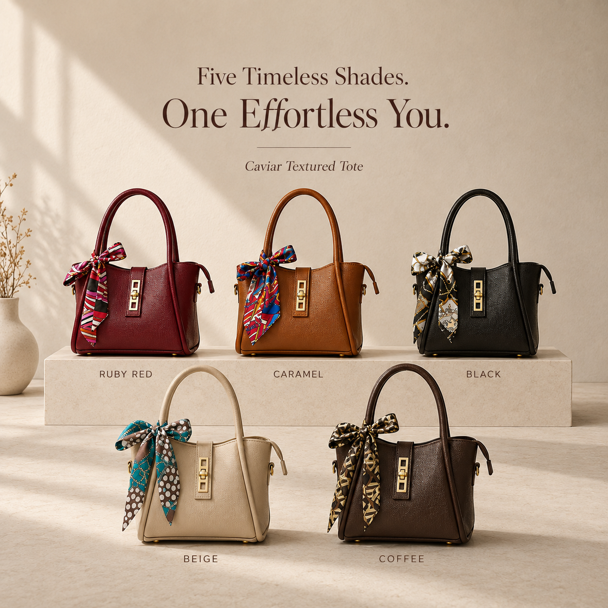 Women's tote bag with gold hardware
