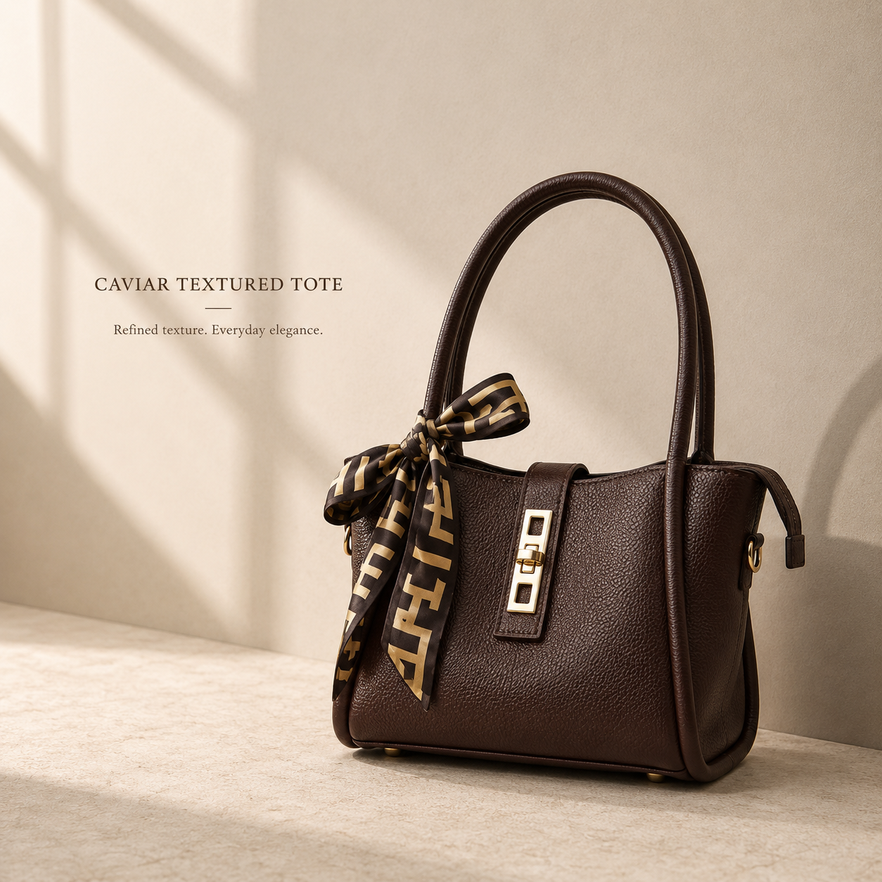 Coffee brown tote bag