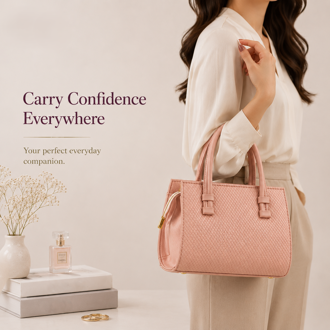 Structured handbag for women