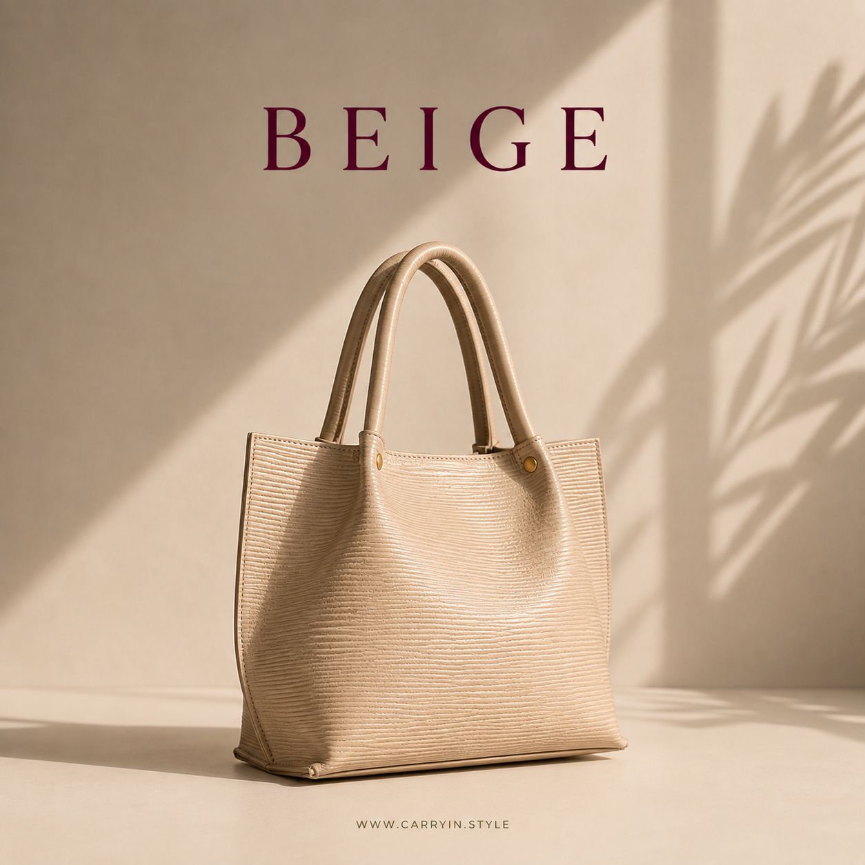 beige women's handbag