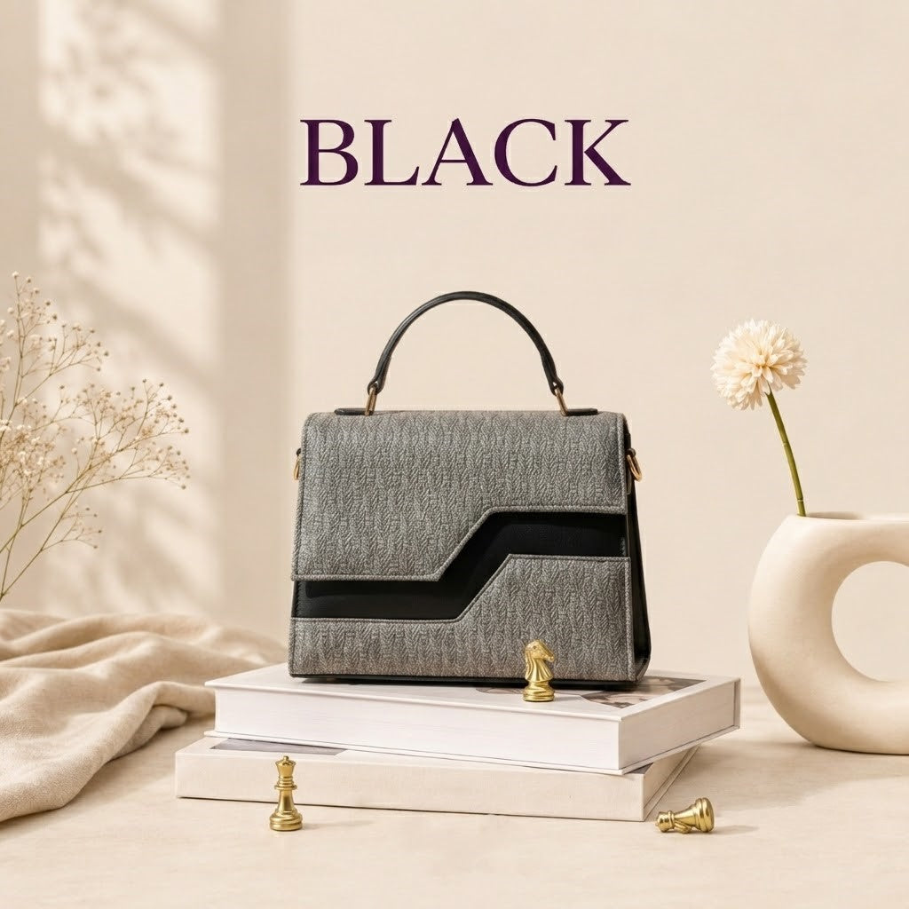 Black structured handbag