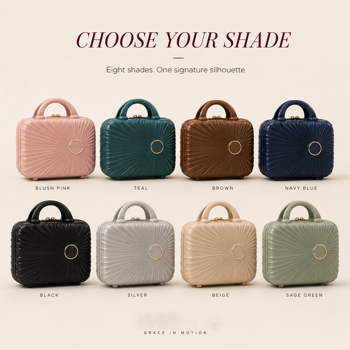 Beauty case with elastic storage straps