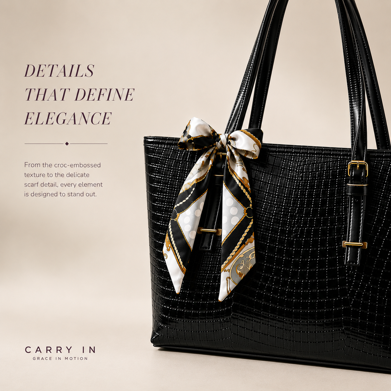 premium textured handbag