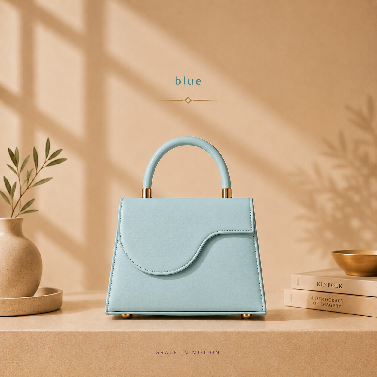 blue handbag for women