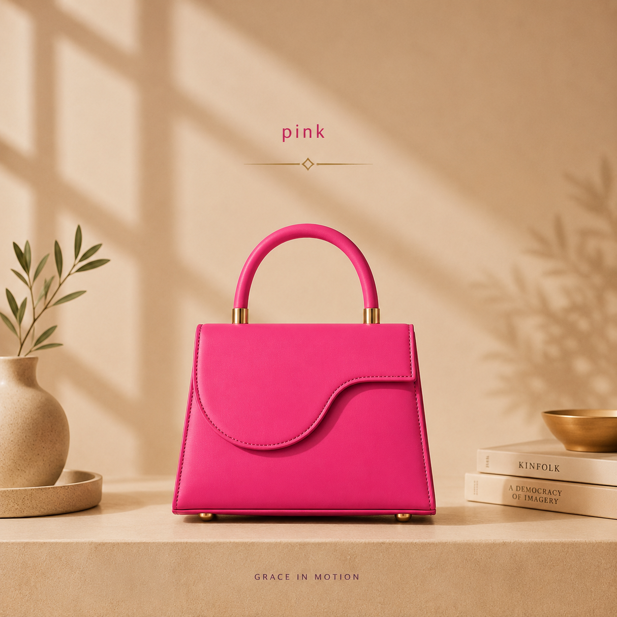 pink handbag for women
