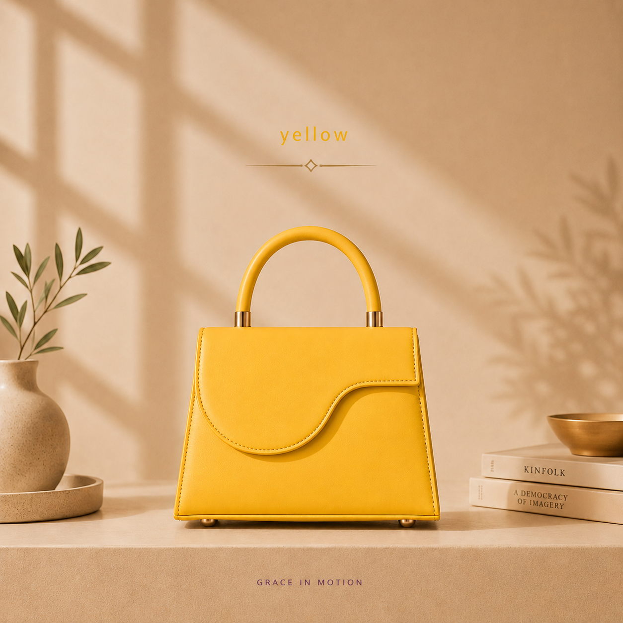 yellow handbag for women