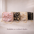 Structured bow handbag in multiple shades