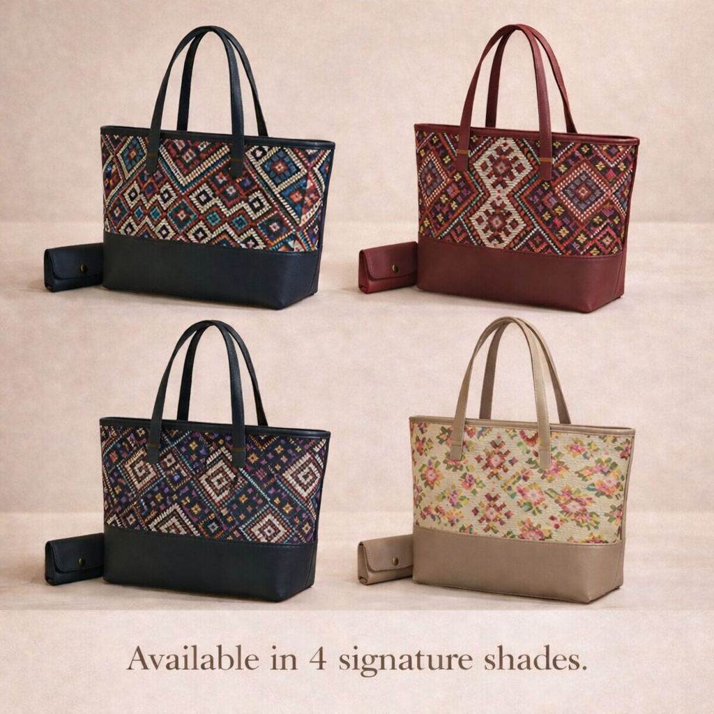 Elegant patterned tote bag for women