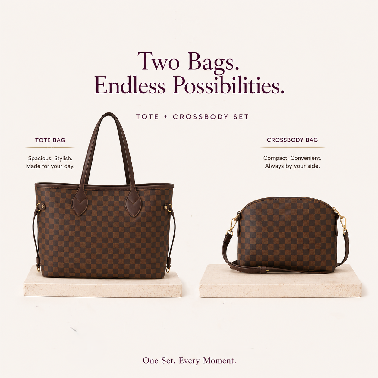 Faux Leather Tote