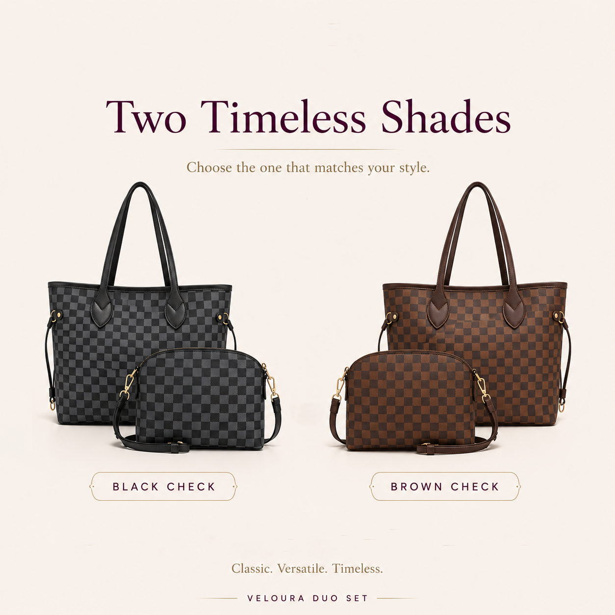 Check Pattern Handbag