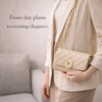 crossbody bag with gold chain