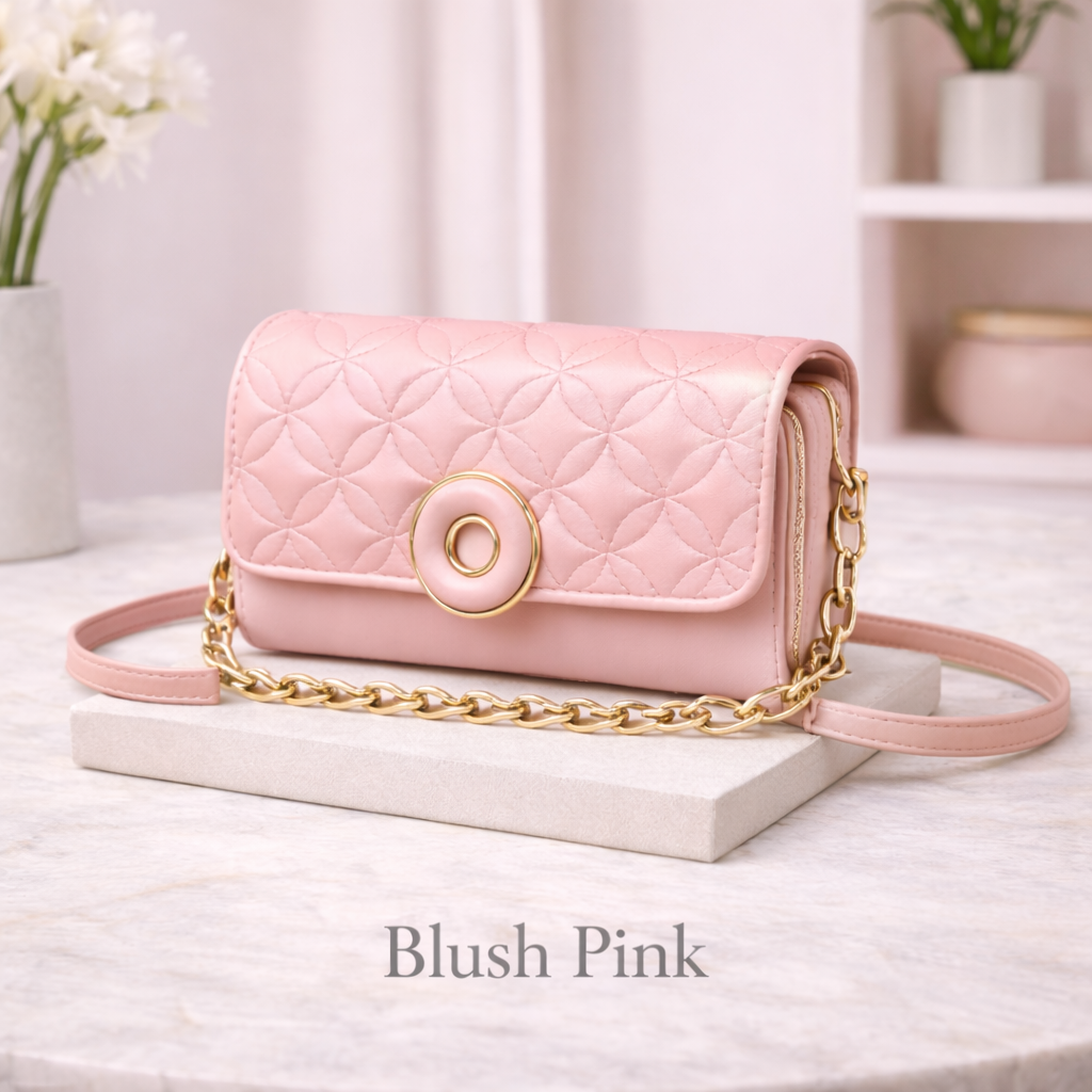 blush pink shoulder bag
