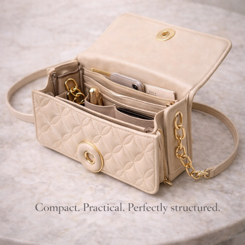 premium quilted handbag
