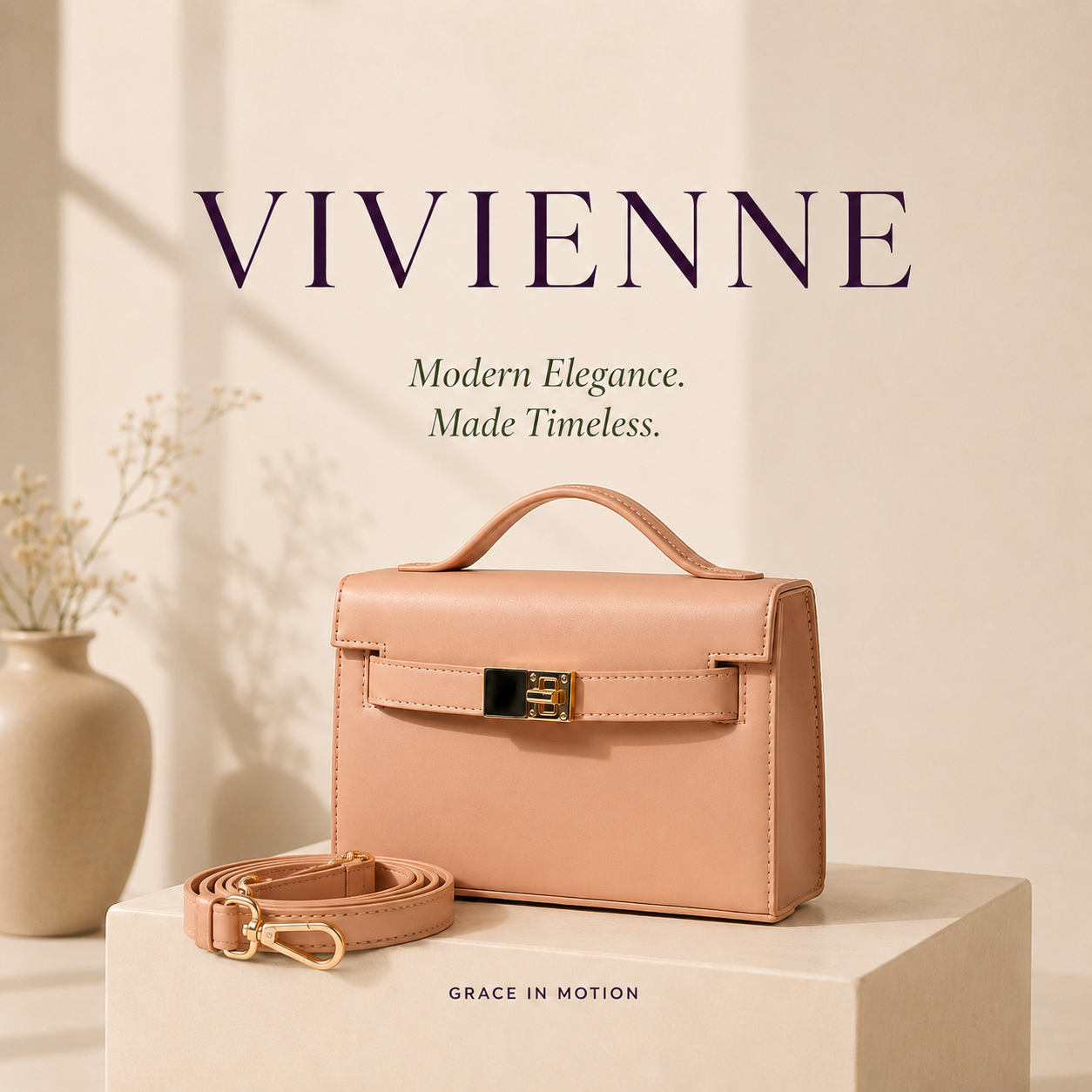 Premium Structured Top Handle Bag