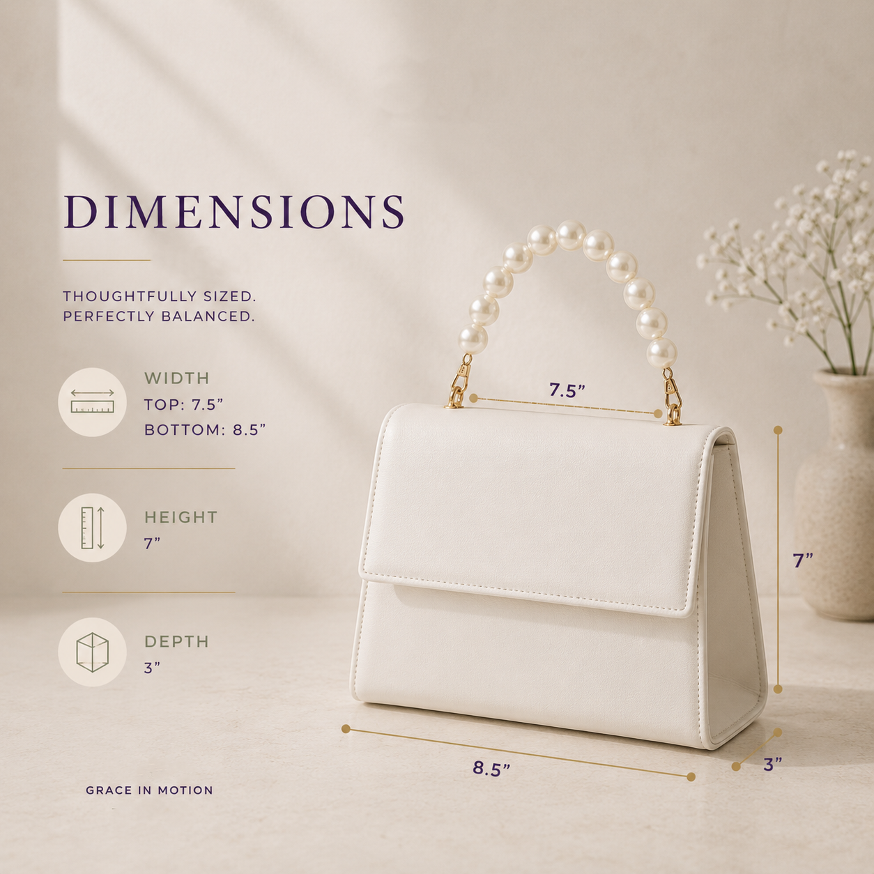pearl handle purse