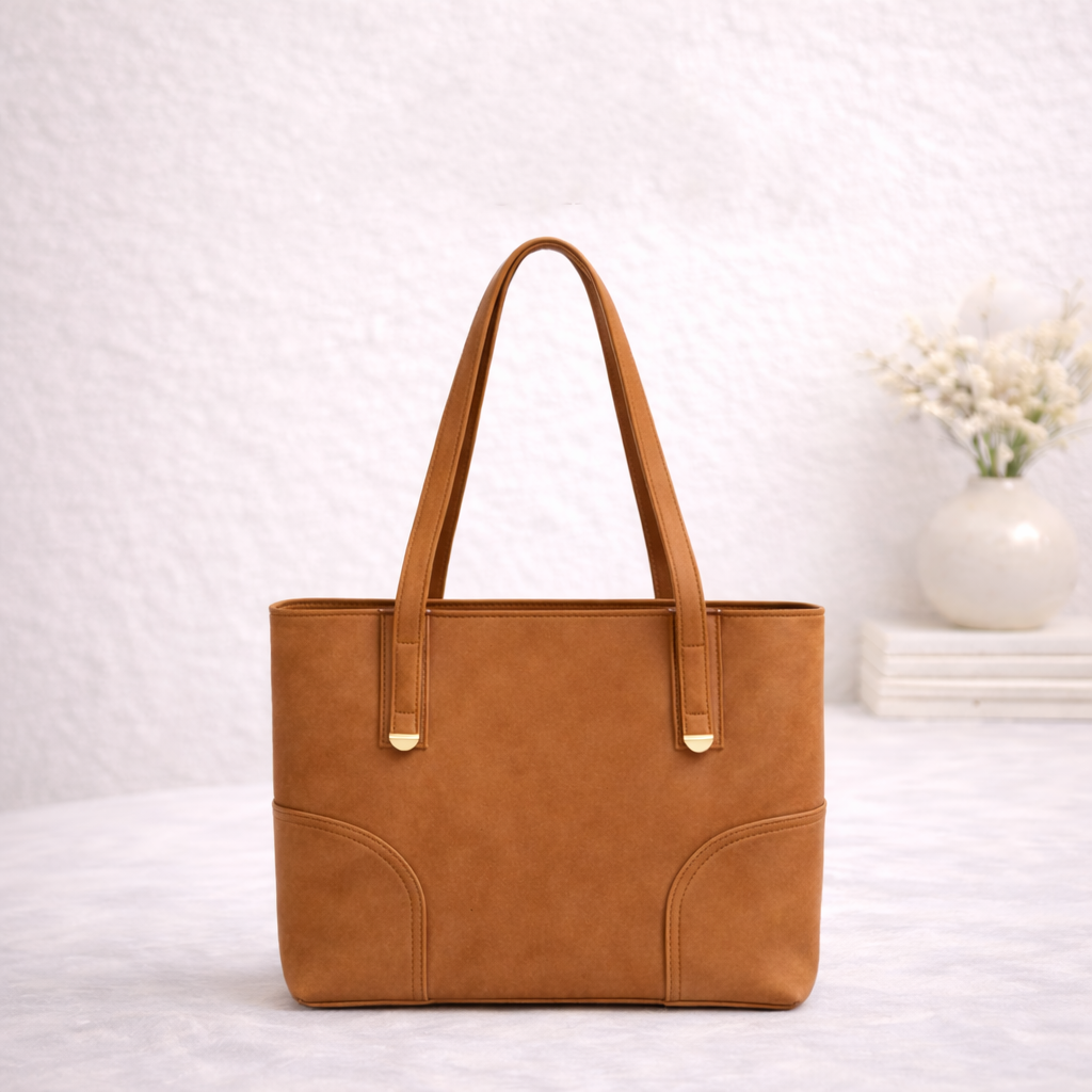 sand beige handbag minimal design